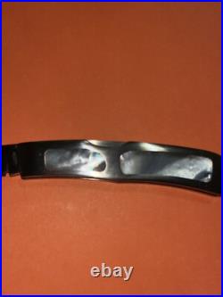 Custom Joe Prince Mid lock back Mop Pearl Inlay Steel Scales Knife Knives