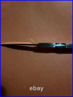 Custom Joe Prince Mid lock back Mop Pearl Inlay Steel Scales Knife Knives