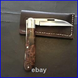 Custom K'roo W. O'Kelly Swayback Lockback Slipjoint Folder Folding Knife