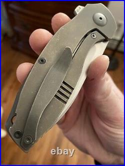 Custom Knife Factory CKF Baugi #105 Flipper Folding Knife RARE