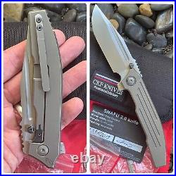 Custom Knife Factory CKF Knives Peter Rassenti SNAFU 2.0 M390 Blade BRAND NEW