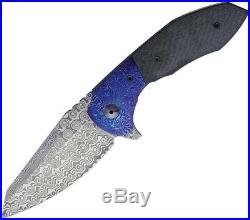 Custom Knife Factory CKF Spectra Damasteel-Timascus bolsters. Carbon fiber
