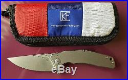 Custom Knife Factory Morrf 4 titanium framelock pocket knife