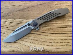 Custom Knife Factory Snafu 3.0 Flipper Knife Titanium (3.5 Bead Blast)