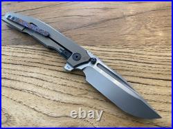 Custom Knife Factory Snafu 3.0 Flipper Knife Titanium (3.5 Bead Blast)