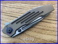 Custom Knife Factory Snafu 3.0 Flipper Knife Titanium (3.5 Bead Blast)