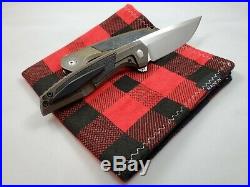 Custom Knife Factory Switch M390 Bronze Carbon Fiber Collab Knife - Authorized