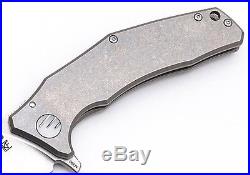 Custom Knife Factrory CKF Morrf-4 M390 Stonewash Titanium Bearings Muan Design