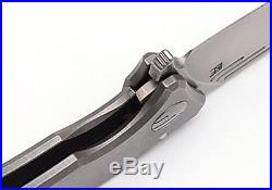 Custom Knife Factrory CKF Morrf-4 M390 Stonewash Titanium Bearings Muan Design