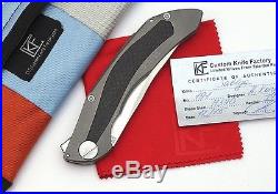 Custom Knife Factrory CKF Sablya Alexey Konygin Design M390 Titanium Bearings