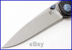 Custom Knife Factrory Sukhoi 2.0 S35VN Satin CF with Bearings Best Russian Knives