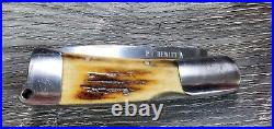Custom Knife Maker R. J. Hewitt Stag Handle Handmade Lockback Pocket Knife USA