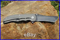 Custom Made Flipper Tactical Folding Knife Knives M390 Blade Titanium Handle Nib