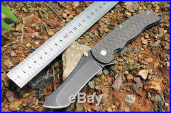 Custom Made Flipper Tactical Folding Knife Knives M390 Blade Titanium Handle Nib