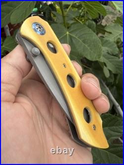 Custom Melvin Lozada S35VN Custom Titanium Knife Apollo 3.5 Micarta Scales
