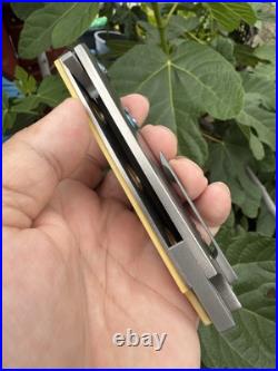 Custom Melvin Lozada S35VN Custom Titanium Knife Apollo 3.5 Micarta Scales