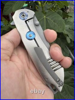 Custom Melvin Lozada S35VN Custom Titanium Knife Apollo 3.5 Micarta Scales