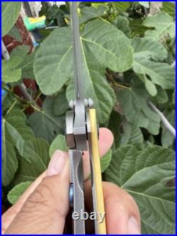 Custom Melvin Lozada S35VN Custom Titanium Knife Apollo 3.5 Micarta Scales