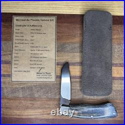 Custom Michael Du Plessis Giraffe Bone Sheepsfoot Slipjoint Folder Folding Knife