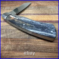 Custom Michael Du Plessis Giraffe Bone Sheepsfoot Slipjoint Folder Folding Knife