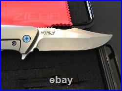 Custom Michael Zieba CF/Anodized Titanium Flipper Folder Folding Knife