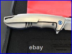 Custom Michael Zieba CF/Anodized Titanium Flipper Folder Folding Knife