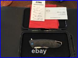 Custom Michael Zieba CF/Anodized Titanium Flipper Folder Folding Knife