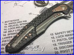 Custom Microtech Munroe Marfione Carbon Fiber Satin Titanium Sigil Folding Knife