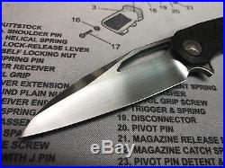 Custom Microtech Munroe Marfione Carbon Fiber Satin Titanium Sigil Folding Knife