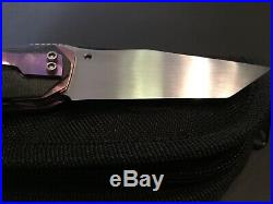 Custom Mike Hawg Franklin Anodized Linerlock Flipper Folder Knife