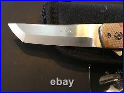 Custom Pohan Leu Hamachi Carbon Fiber/Copper Flipper Folder Folding Knife