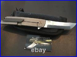 Custom Pohan Leu Hamachi Carbon Fiber/Copper Flipper Folder Folding Knife