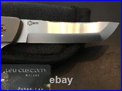 Custom Pohan Leu Hamachi Carbon Fiber/Copper Flipper Folder Folding Knife