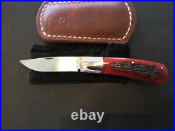 Custom Ray Cover AAAGrade Red Jigged Bone Slipjoint Folder Folding Knife