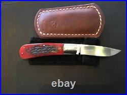 Custom Ray Cover AAAGrade Red Jigged Bone Slipjoint Folder Folding Knife