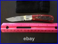 Custom Ray Cover AAAGrade Red Jigged Bone Slipjoint Folder Folding Knife