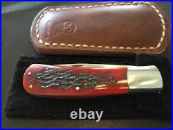 Custom Ray Cover AAAGrade Red Jigged Bone Slipjoint Folder Folding Knife