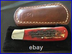 Custom Ray Cover AAAGrade Red Jigged Bone Slipjoint Folder Folding Knife