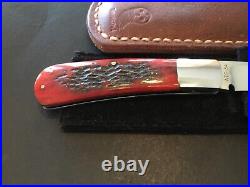 Custom Ray Cover AAAGrade Red Jigged Bone Slipjoint Folder Folding Knife