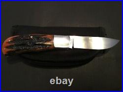 Custom Ray Cover Brown Jigged Bone Slipjoint Folder Folding Knife