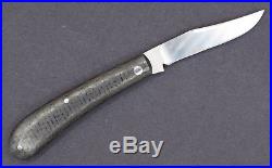 Custom Rick Menefee Backpocket Trapper Knife Carbon Fiber 154CM Steel