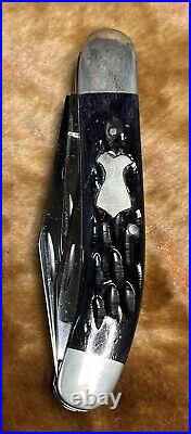 Custom Robert Bob Enders 5-blade Remington Slipjoint Blue Bone Folding Knife