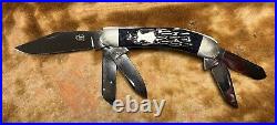 Custom Robert Bob Enders 5-blade Remington Slipjoint Blue Bone Folding Knife