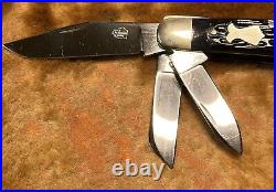 Custom Robert Bob Enders 5-blade Remington Slipjoint Blue Bone Folding Knife