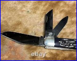 Custom Robert Bob Enders 5-blade Remington Slipjoint Blue Bone Folding Knife