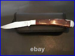Custom Robert Bob Enders Brown Lockback like Slipjoint Folder Folding Knife