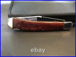Custom Robert Bob Enders Brown Lockback like Slipjoint Folder Folding Knife