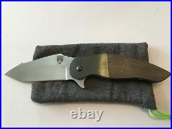 Custom Sheepdog Knives Zirconium/Carbon Flipper Folder Folding Knife