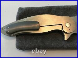 Custom Sheepdog Knives Zirconium/Carbon Flipper Folder Folding Knife