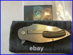 Custom Sheepdog Knives Zirconium/Carbon Flipper Folder Folding Knife